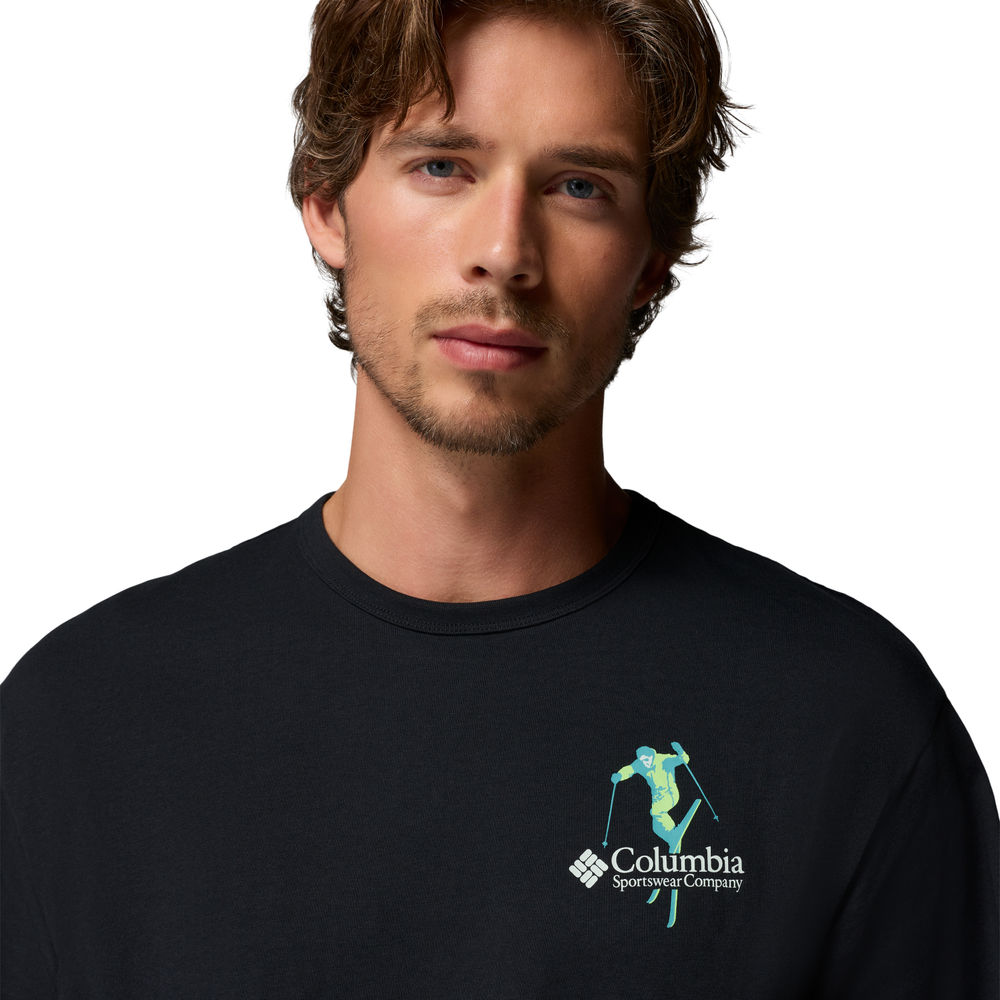 Camiseta manga corta de hombre CSC™ Heavyweight Back Graphic Columbia - Negro Negro-4