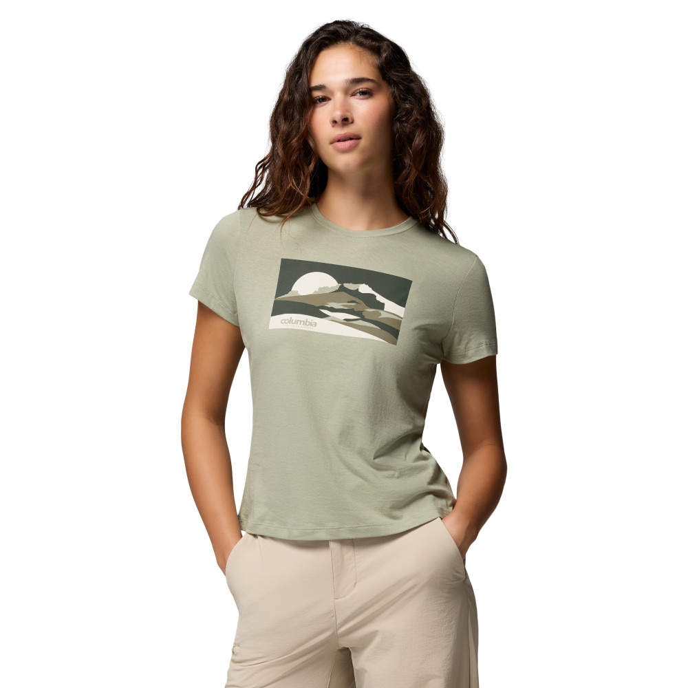 Camiseta de manga corta mujer Ruby Springs™ Columbia - Verde Verde-1