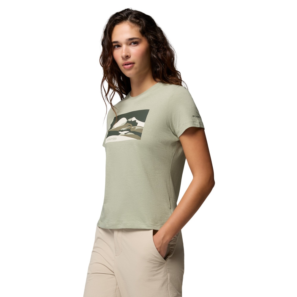Camiseta de manga corta mujer Ruby Springs™ Columbia - Verde Verde-3