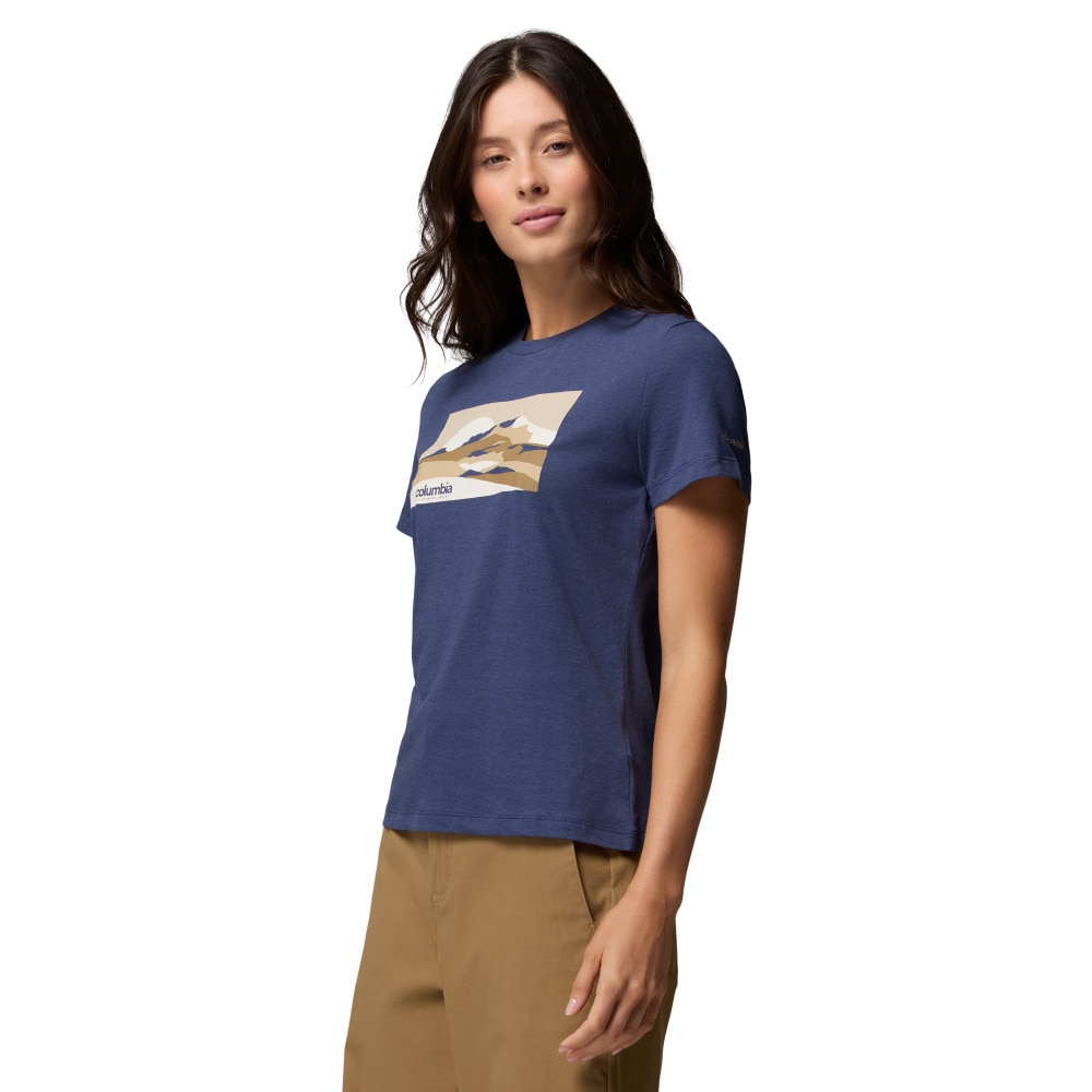 Camiseta de manga corta mujer Ruby Springs™ Columbia - Azul Azul-3