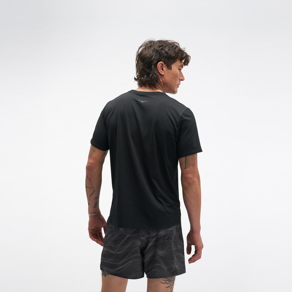 Camiseta de hombre EVERYRUN SHORT SLEEV HOKA - Negro Negro-4