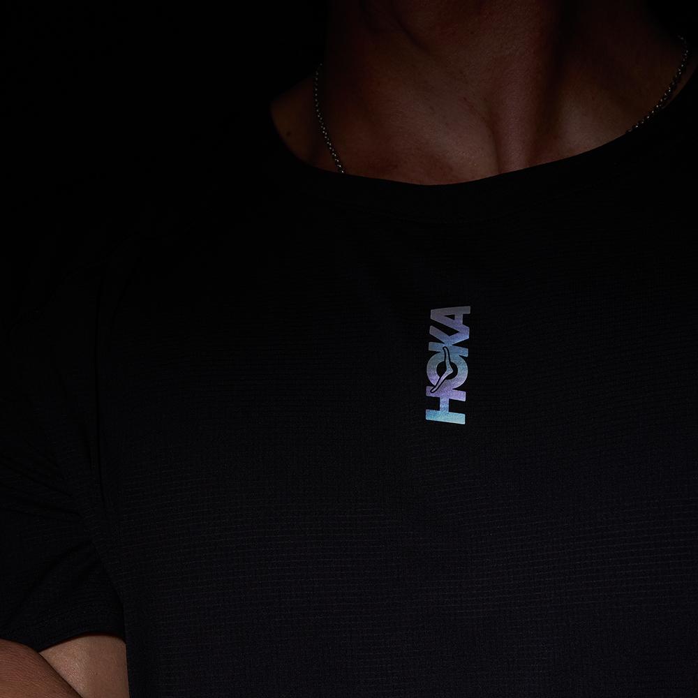 Camiseta de hombre EVERYRUN SHORT SLEEV HOKA - Negro Negro-6
