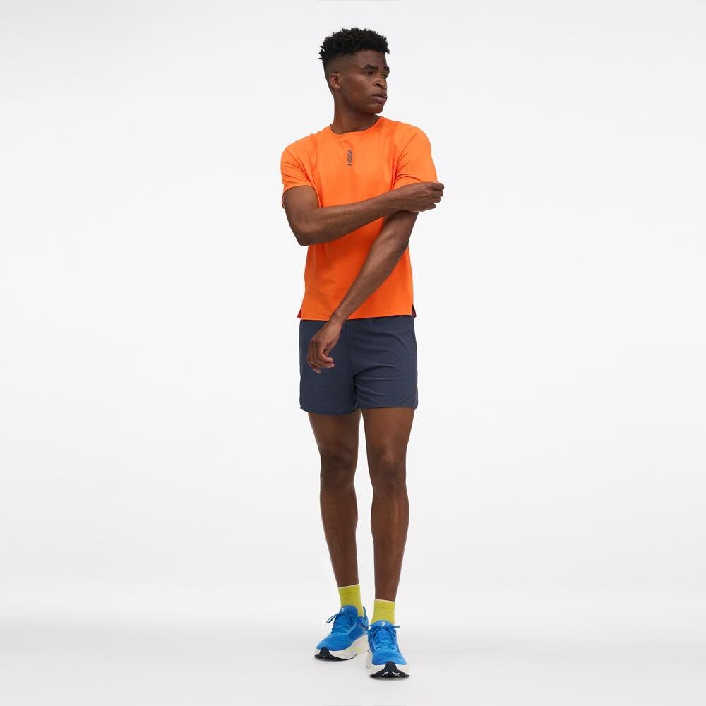 Imagen 3 de Camiseta de hombre EVERYRUN SHORT SLEEV HOKA - Naranja fuerte Naranja fuerte