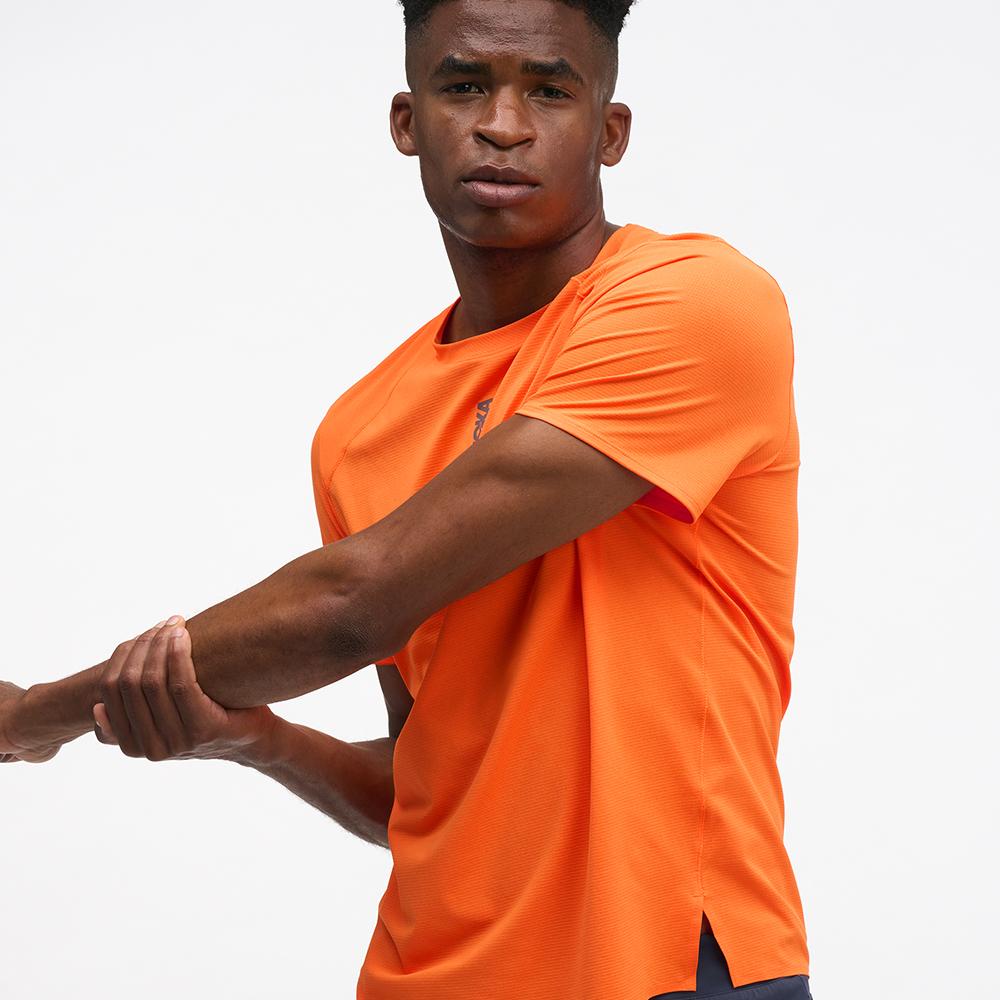 Imagen 4 de Camiseta de hombre EVERYRUN SHORT SLEEV HOKA - Naranja fuerte Naranja fuerte