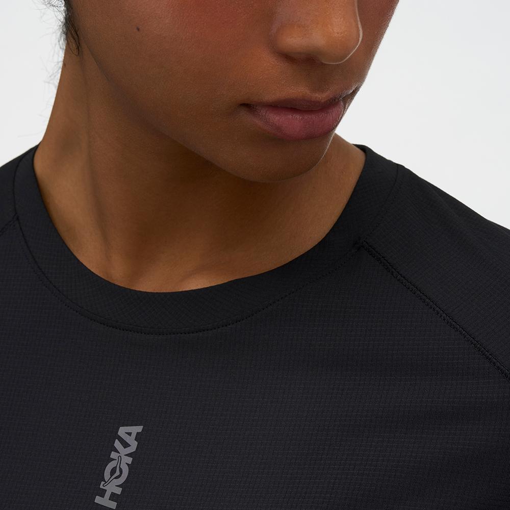 Camiseta de mujer EVERYRUN SHORT SLEEV HOKA - Negro Negro-5
