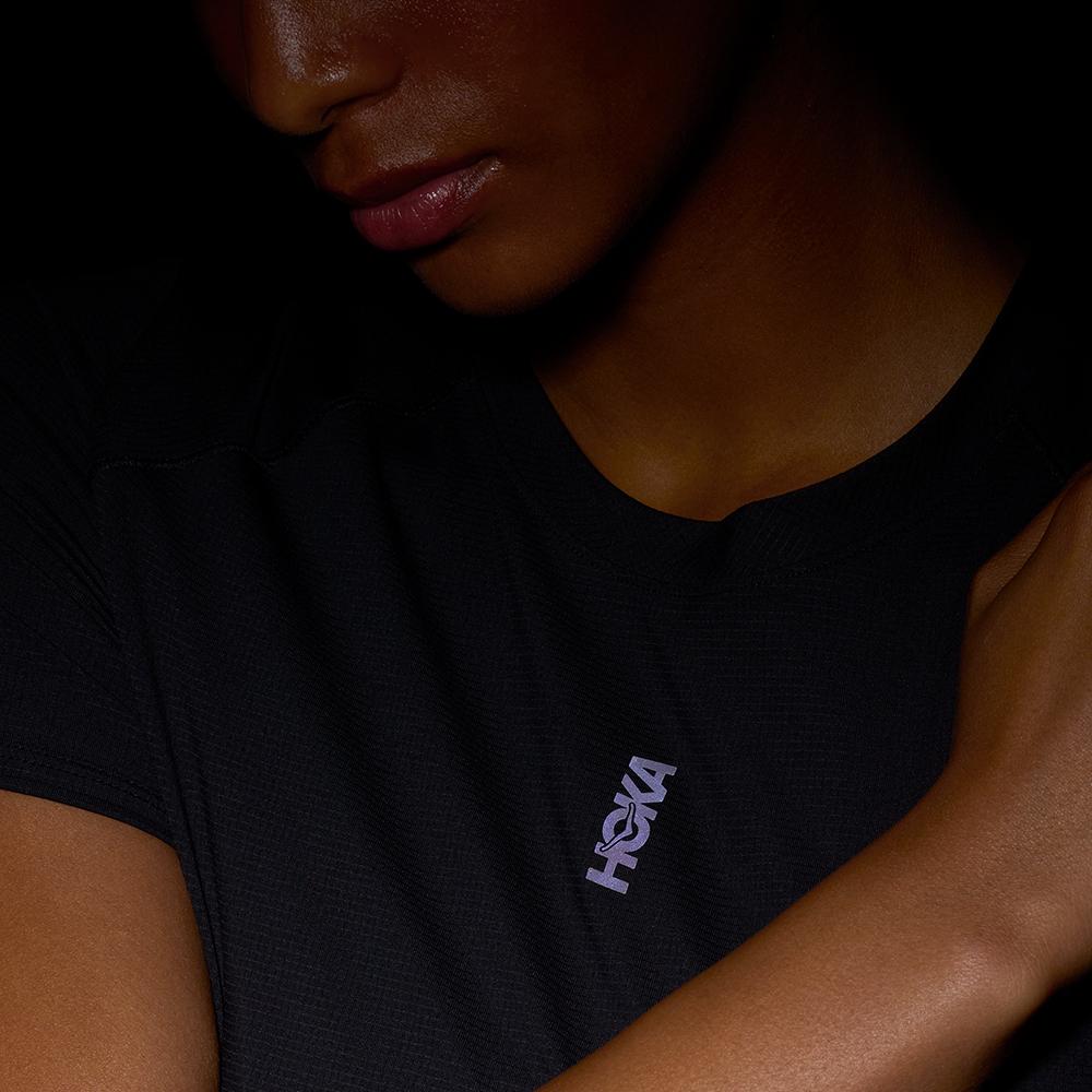 Camiseta de mujer EVERYRUN SHORT SLEEV HOKA - Negro Negro-8