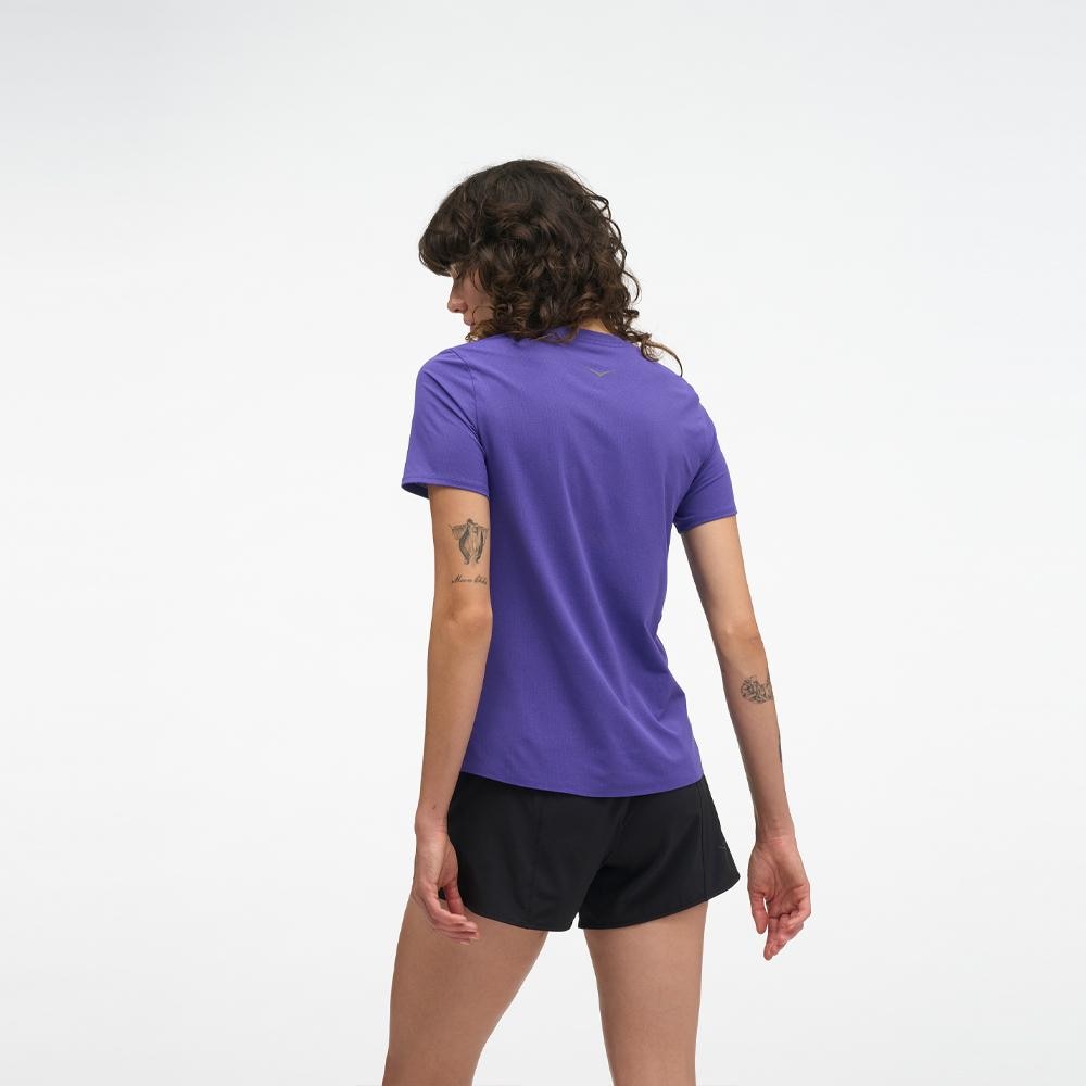 Camiseta de mujer EVERYRUN SHORT SLEEV HOKA - Morado Morado-5