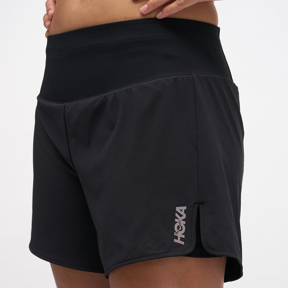 Short de mujer GLIDE SHORT 5' 2IN1 HOKA - Negro Negro-5