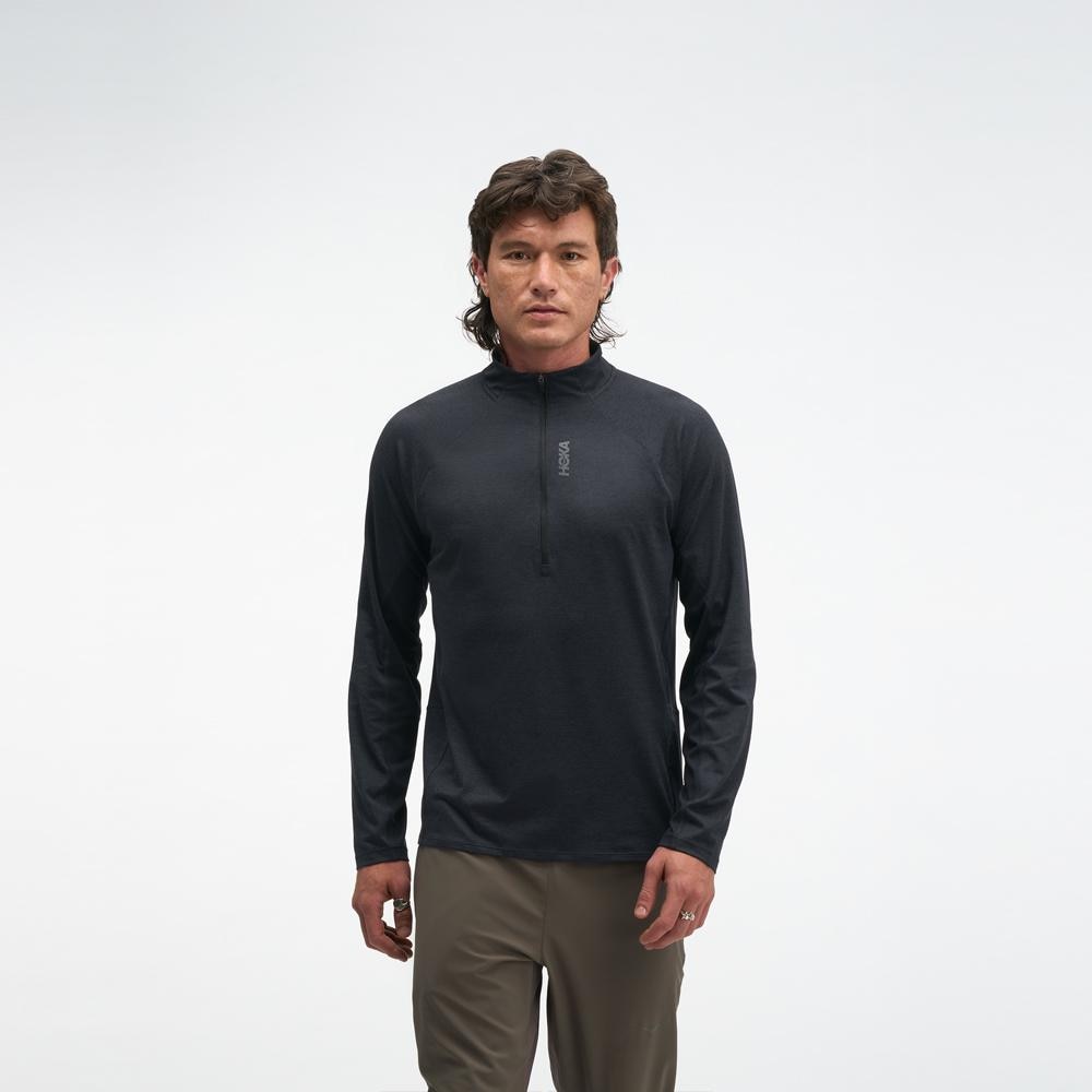 Camiseta de hombre SKYFORM HALF ZIP HOKA - Negro Negro-1