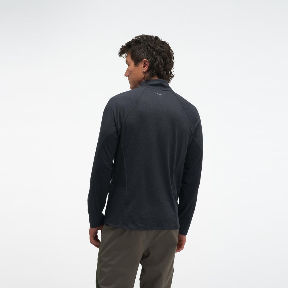 Camiseta de hombre SKYFORM HALF ZIP HOKA - Negro Negro-3