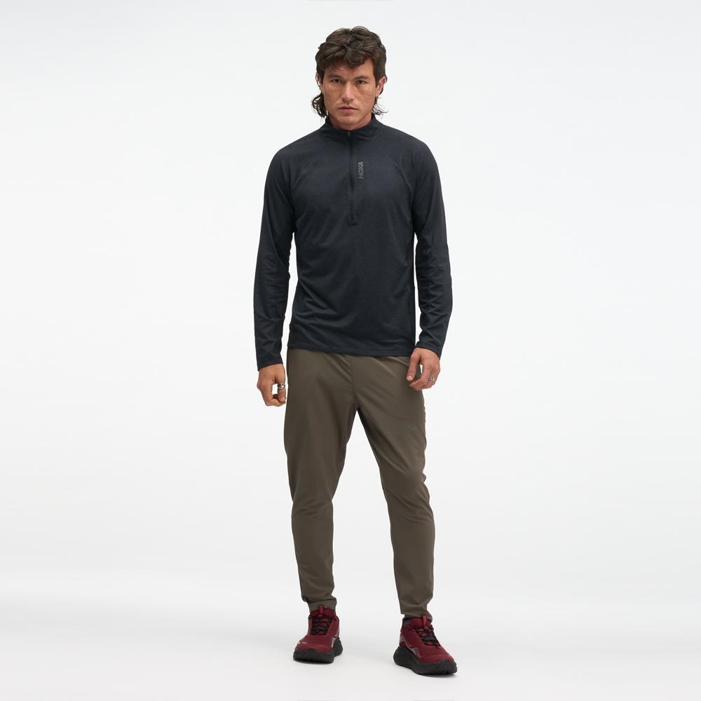 Camiseta de hombre SKYFORM HALF ZIP HOKA - Negro Negro-4