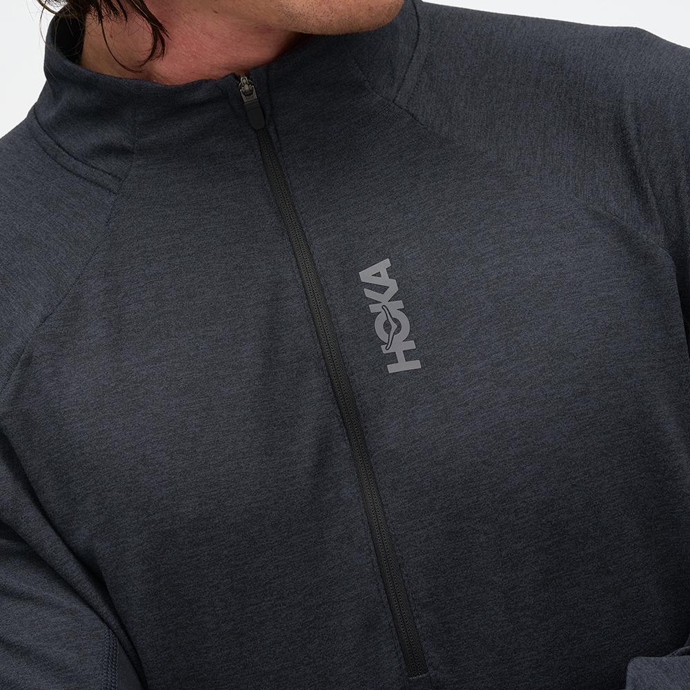 Camiseta de hombre SKYFORM HALF ZIP HOKA - Negro Negro-8