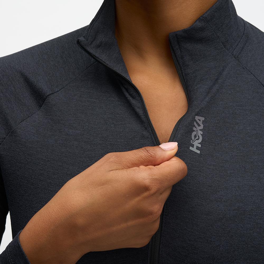 Camiseta de mujer SKYFORM HALF ZIP HOKA - Negro Negro-6