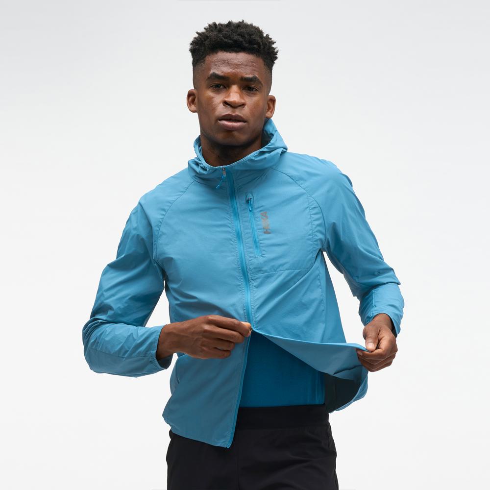 Chaqueta de hombre SKYFLOW WIND JACKET HOKA - Azul Azul-4