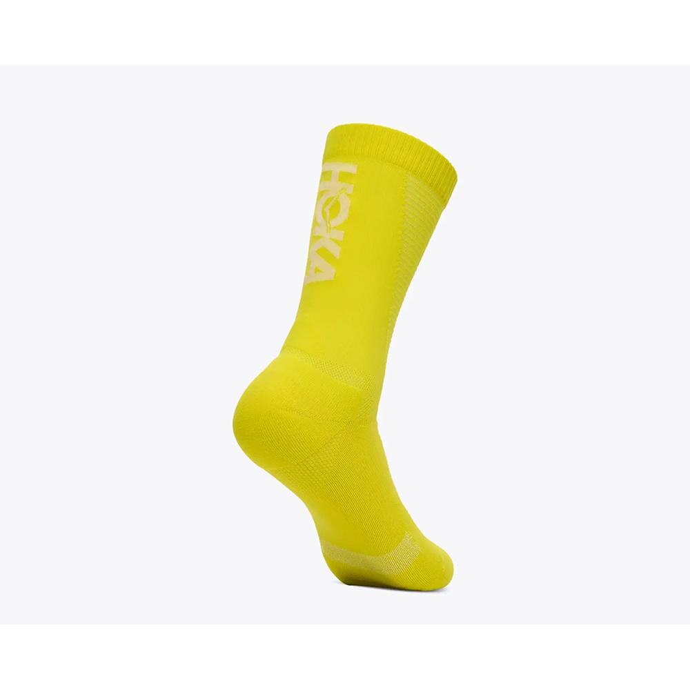 Calcetín unisex TRAIL RACE CREW SOCK HOKA - Amarillo Amarillo-2