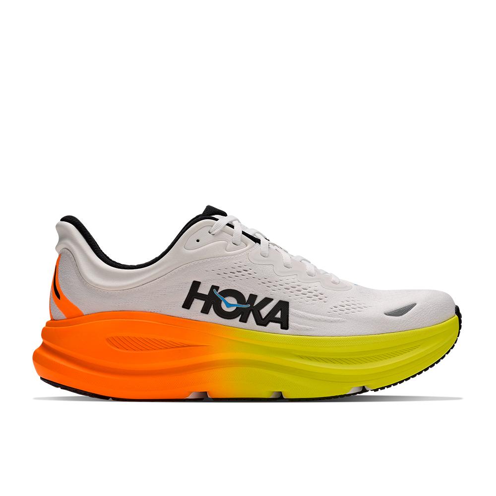 Hoka Zapatillas de running de hombre BONDI 9 Blanco / Naranja