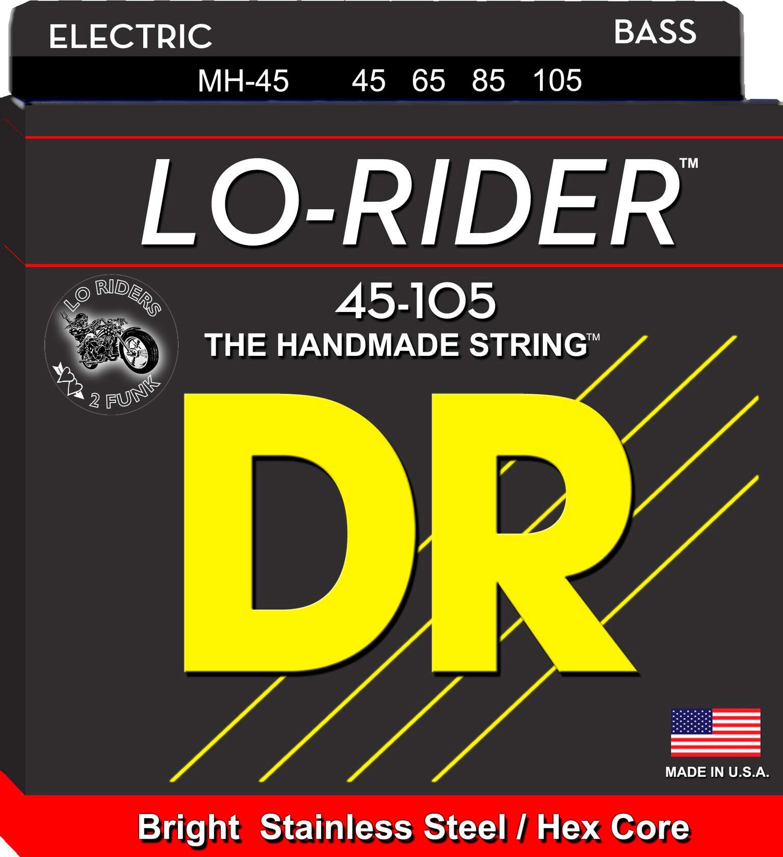 DR - Juego de cuerdas para Bajo DR Mh-45 Low Rider.