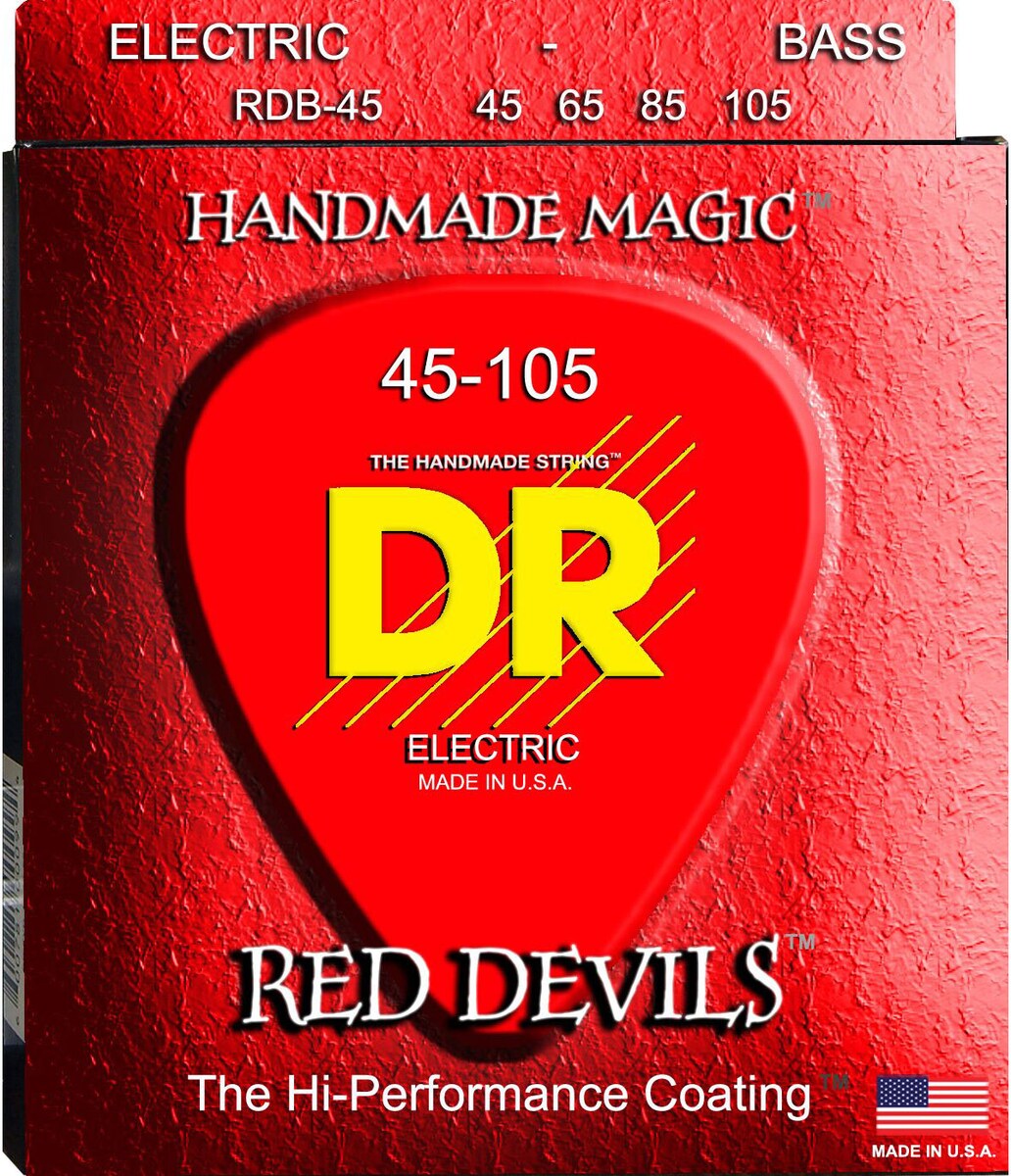 Juego de cuerdas para Bajo DR Rdb-45 Red Devils Rojo-1
