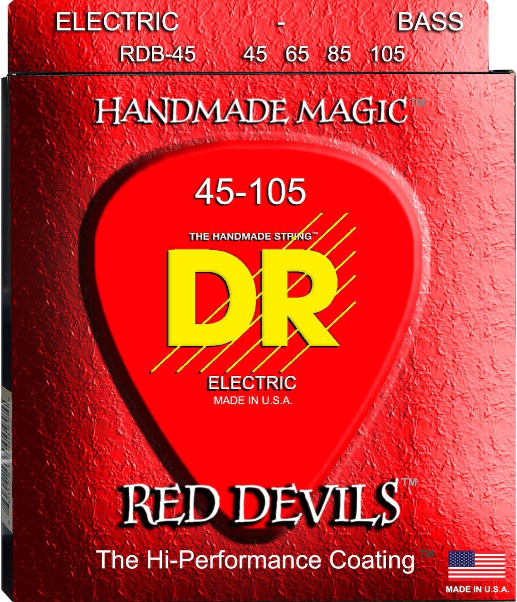 Juego de cuerdas para Bajo DR Rdb-45 Red Devils Rojo-1