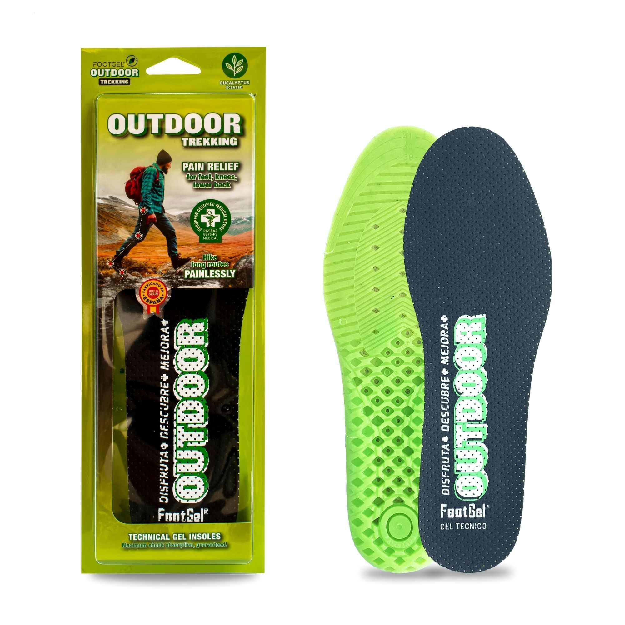 Imagen 0 de Plantilla de gel unisex OUTDOOR Eucalipto Footgel Gris oscuro