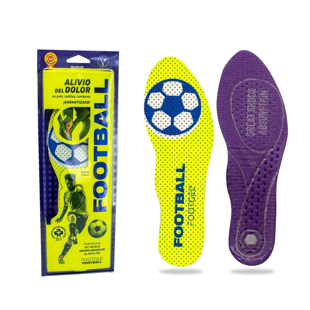 Plantilla de gel unisex Football Eucalipto Footgel - Amarillo Flúor Amarillo Flúor-5