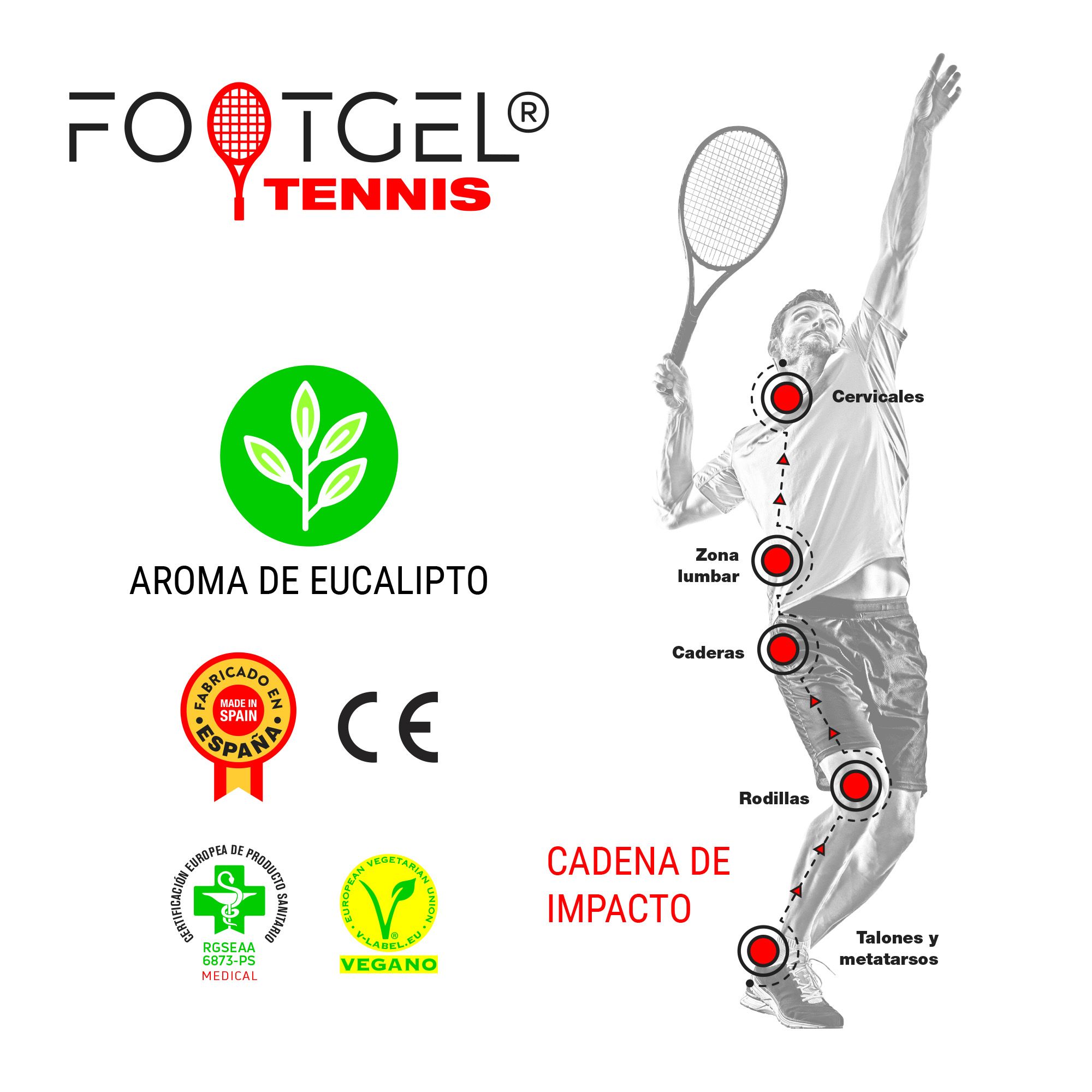 Plantilla para tennis unisex Eucalipto Footgel - Naranja claro Naranja claro-3