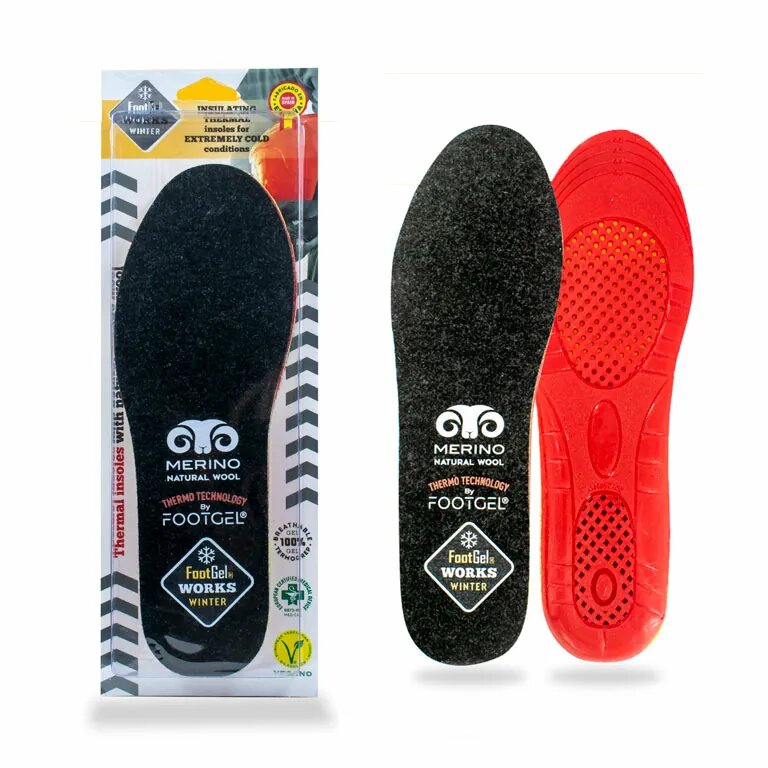 Imagen 0 de Plantilla de gel unisex Works Winter Footgel Negro / Blanco