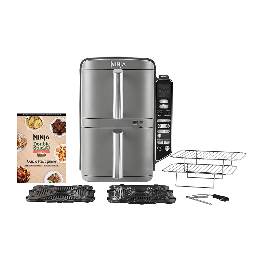 Freidora de Aire Ninja SL451EU 9,5L + termómetro de cocción digital 6 en 1 vertical - Gris Gris-2