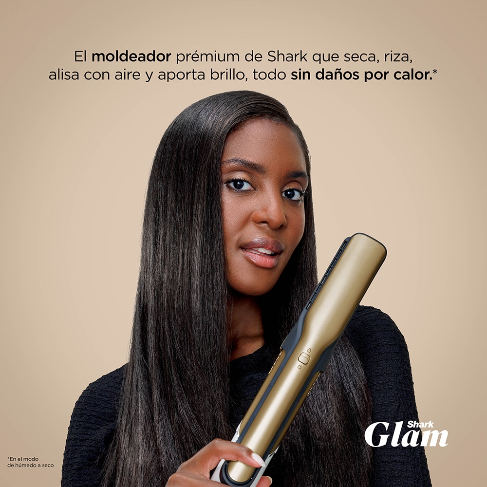 Moldeador y secador con plancha Shark HD6051SEU Dorado-2