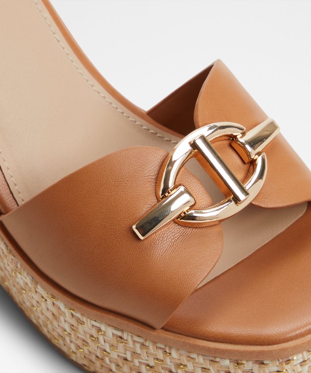 Sandalias de tacón de mujer con punta cuadrada - Aldo - Azul marino Camel-7