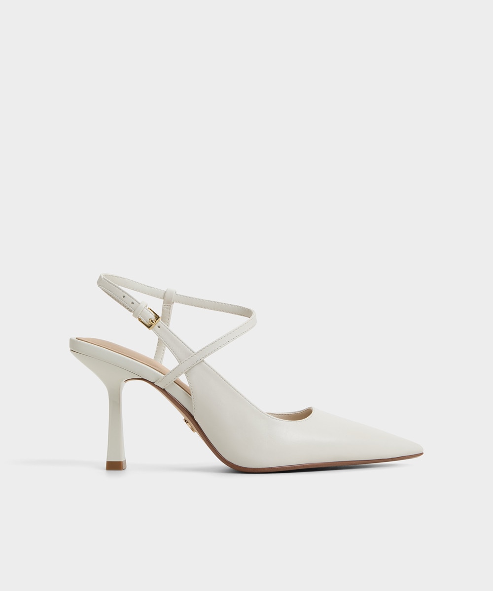 Imagen 0 de Zapatos de salón de mujer con punta afilada Blanco