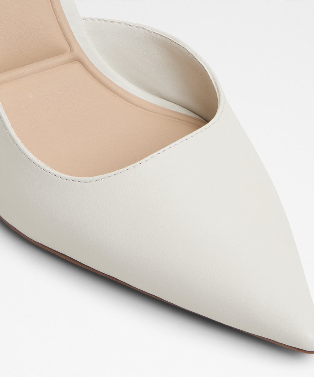 Zapatos de salón de mujer con punta afilada - Blanco Blanco-6