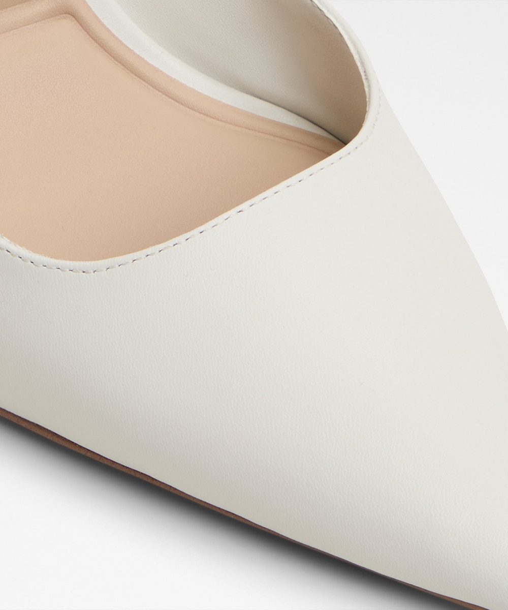 Zapatos de salón de mujer con punta afilada - Blanco Blanco-7