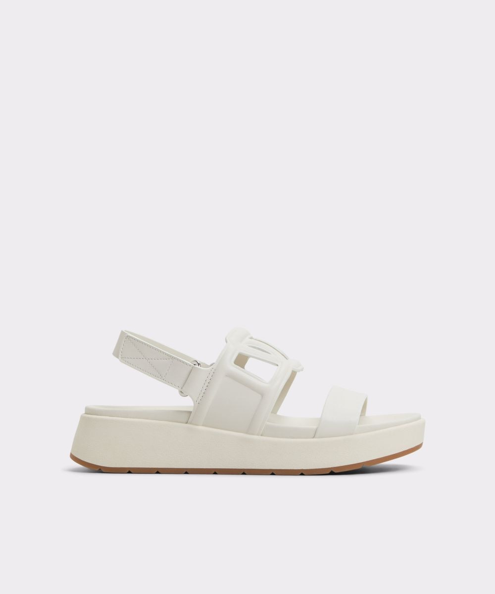 Sandalias planas de mujer con punta redonda - Aldo - Blanco Blanco-1