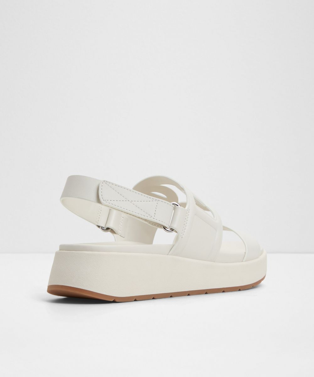 Sandalias planas de mujer con punta redonda - Aldo - Blanco Blanco-3