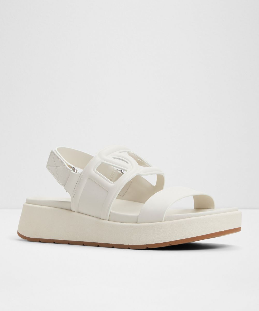 Sandalias planas de mujer con punta redonda - Aldo - Blanco Blanco-4