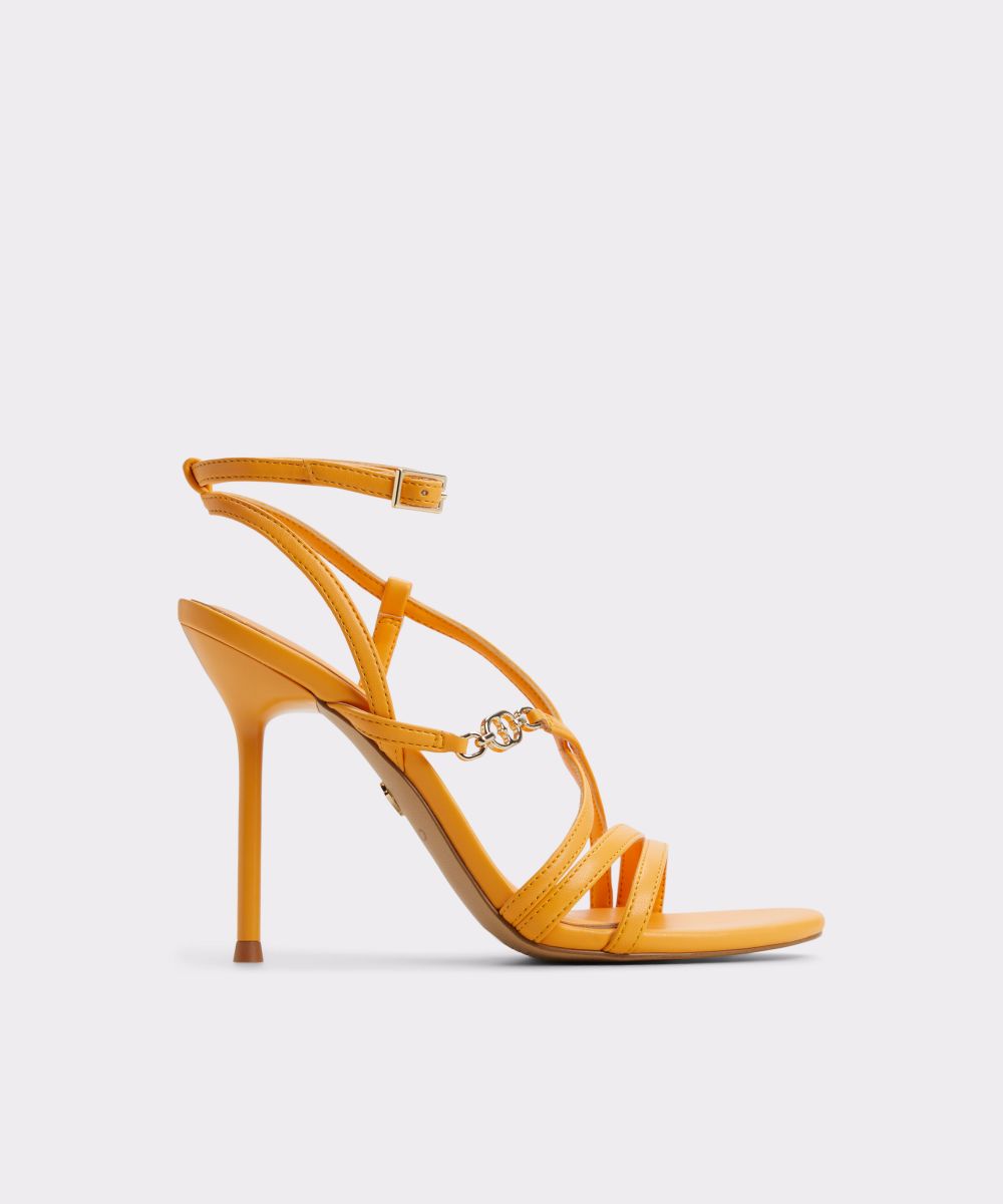 Sandalias de tacón de mujer con punta redonda - Aldo - Naranja Naranja-1