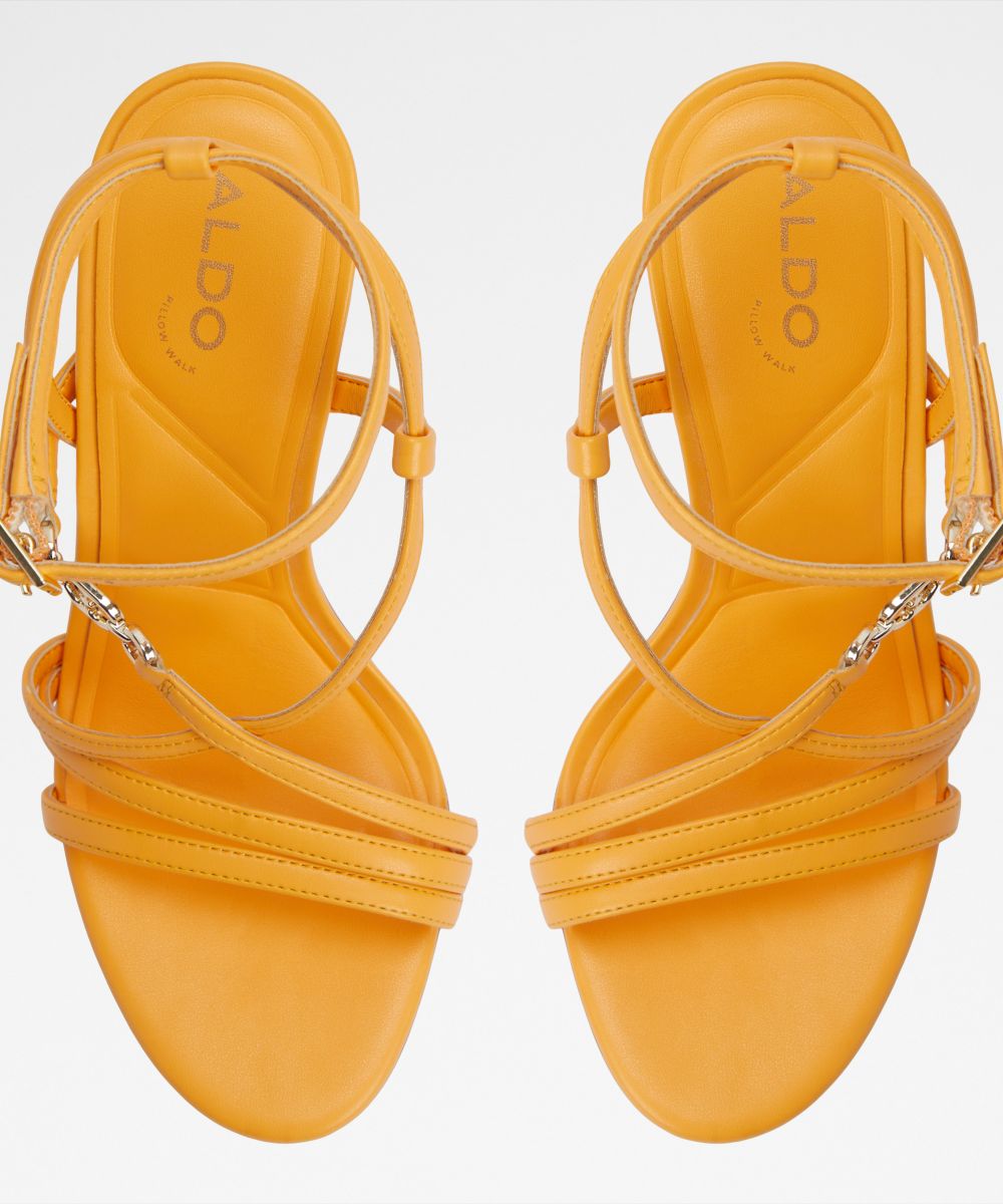 Sandalias de tacón de mujer con punta redonda - Aldo - Naranja Naranja-6