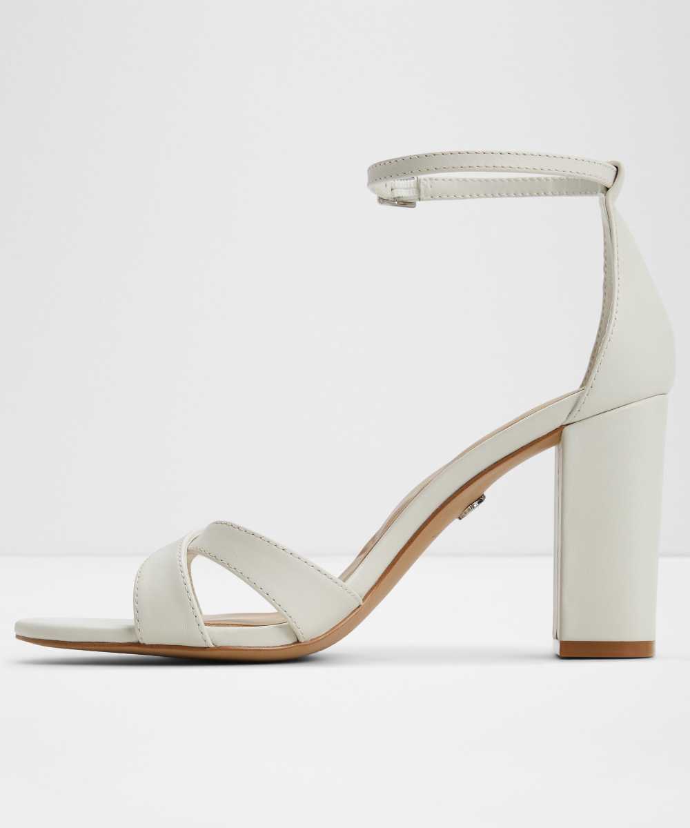 Sandalias de tacón de mujer con punta redonda - Aldo - Blanco Blanco-2