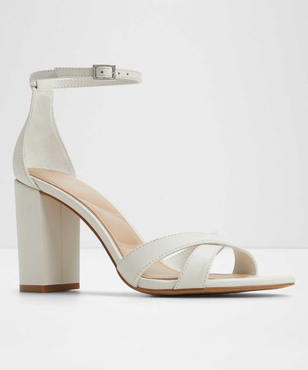 Sandalias de tacón de mujer con punta redonda - Aldo - Blanco Blanco-4