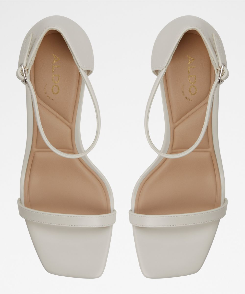 Sandalias de tacón de mujer con punta cuadrada - Aldo - Blanco Blanco-6