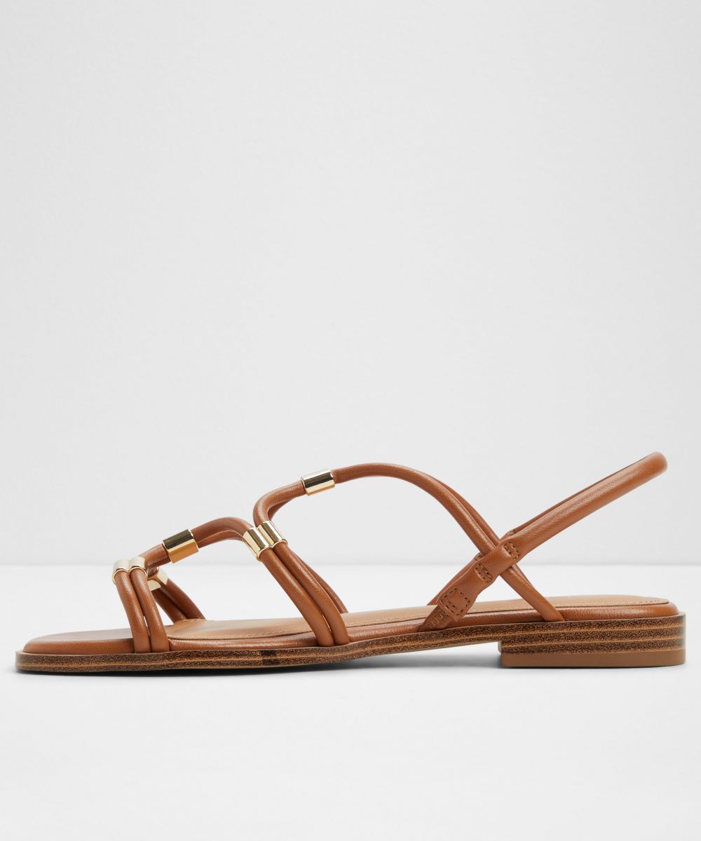 Sandalias planas de mujer con punta cuadrada - Aldo - Camel Camel-2