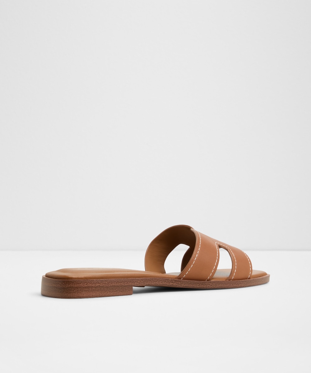 Sandalias planas de mujer con punta cuadrada - Aldo - Camel Camel-3