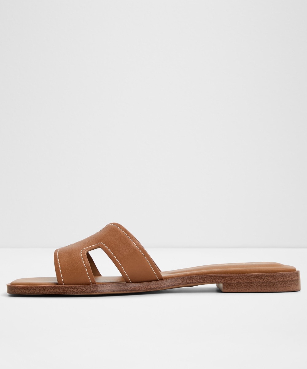 Sandalias planas de mujer con punta cuadrada - Aldo - Camel Camel-2