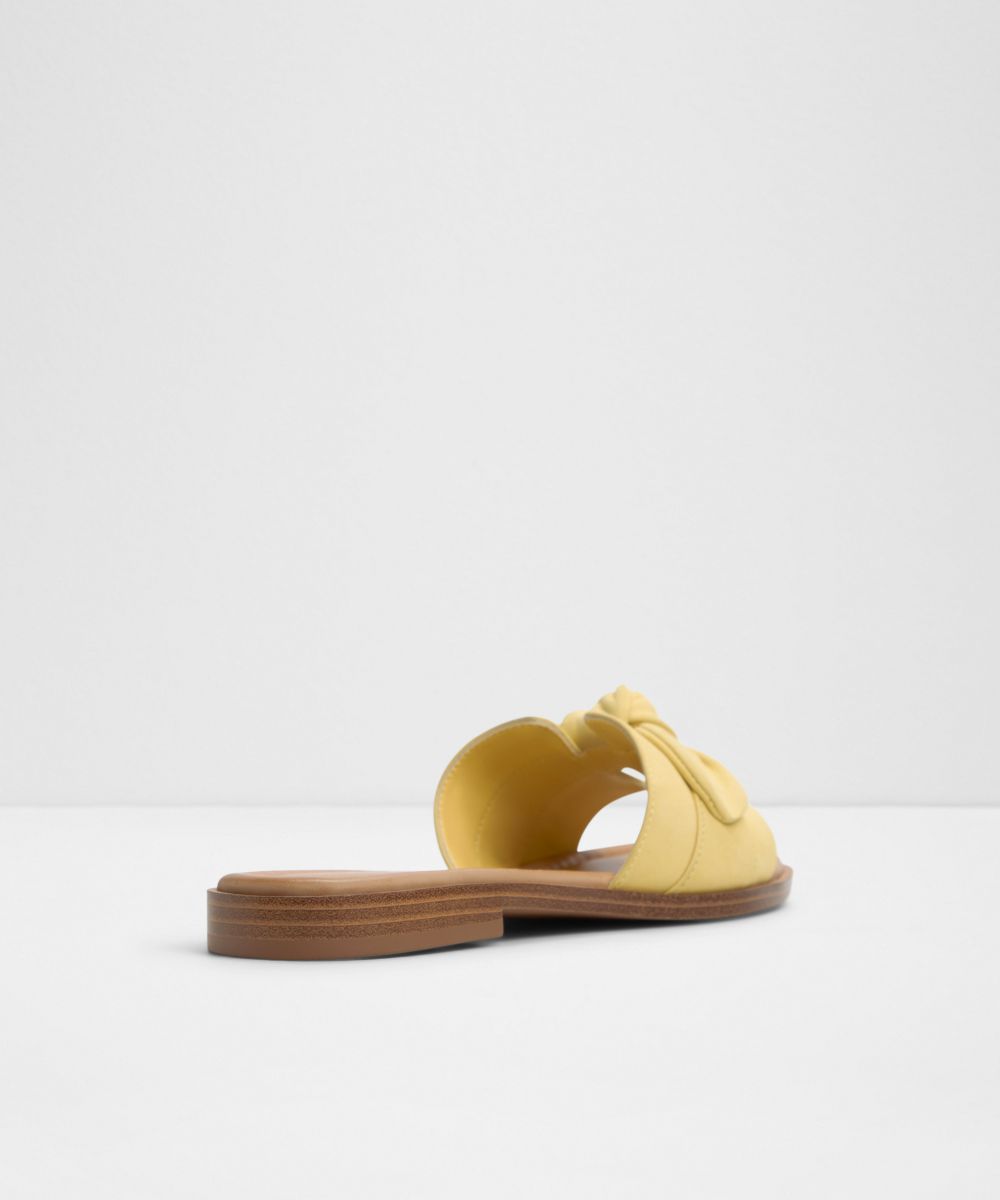 Sandalias planas de mujer con punta cuadrada - Aldo - Amarillo Amarillo-3