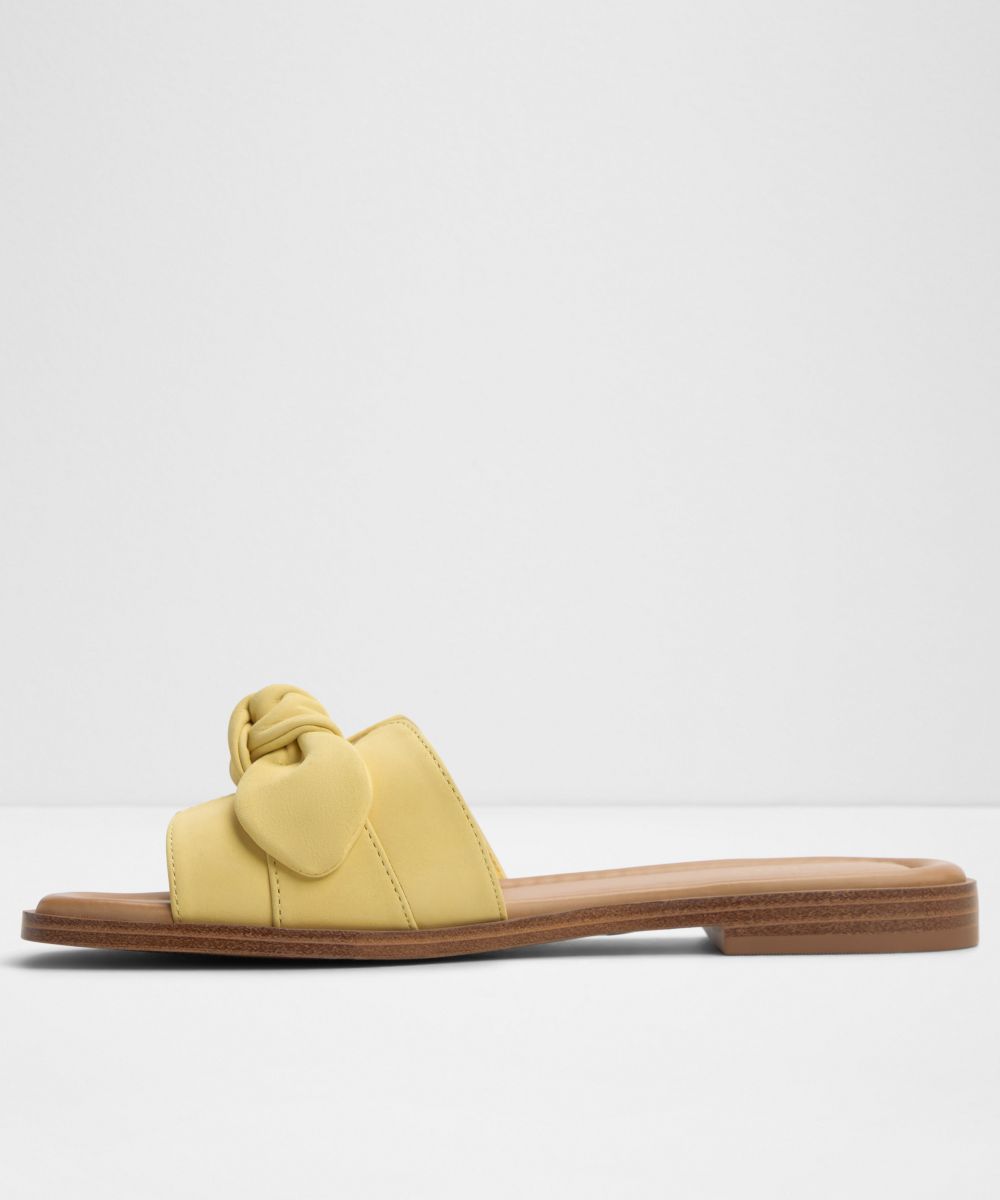 Sandalias planas de mujer con punta cuadrada - Aldo - Amarillo Amarillo-2