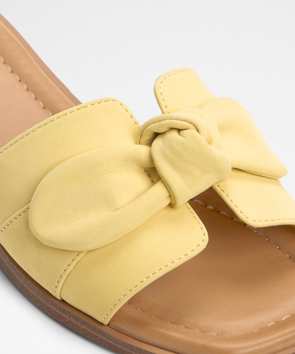 Sandalias planas de mujer con punta cuadrada - Aldo - Amarillo Amarillo-7