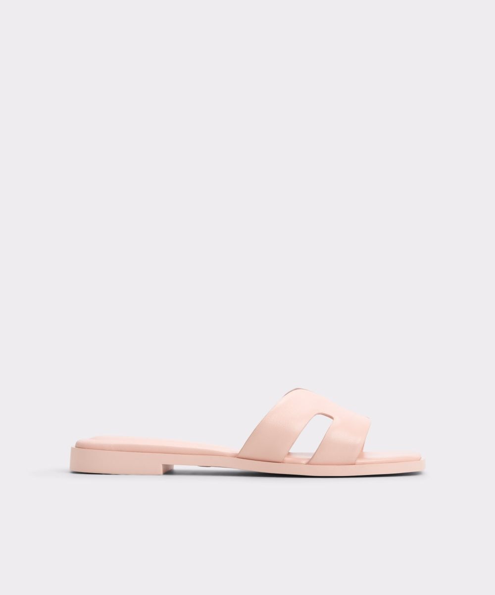 Sandalias planas de mujer con punta cuadrada - Aldo - Rosa Rosa-1