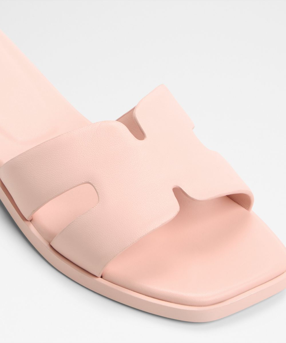 Sandalias planas de mujer con punta cuadrada - Aldo - Rosa Rosa-5