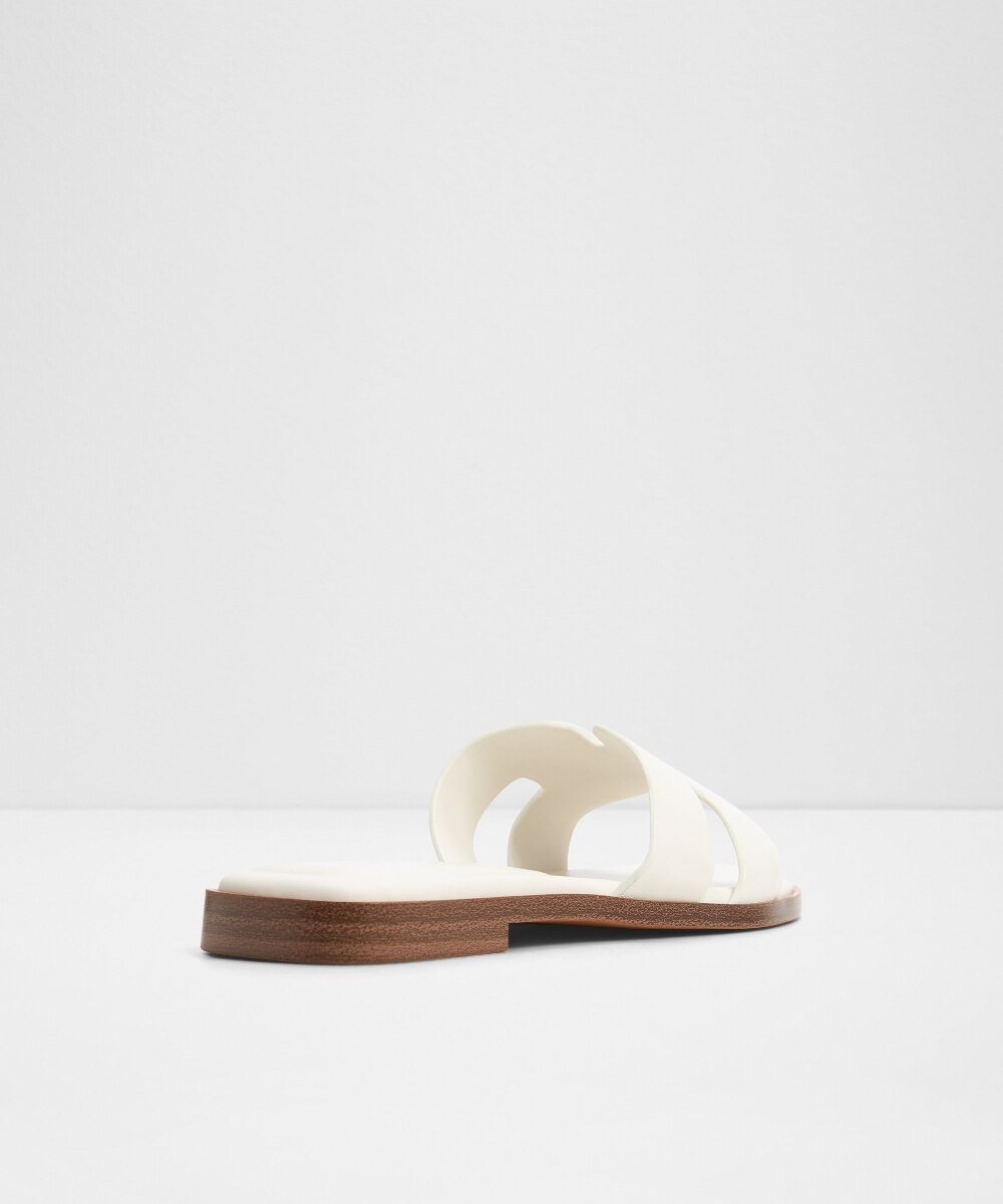 Sandalias planas de mujer con punta cuadrada - Aldo - Blanco Blanco-3